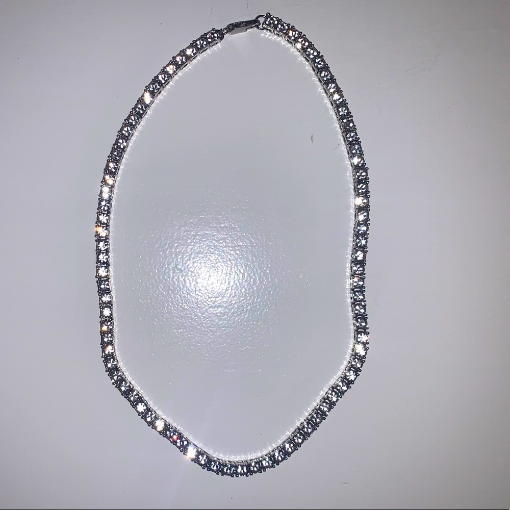 Diamond chain necklace.